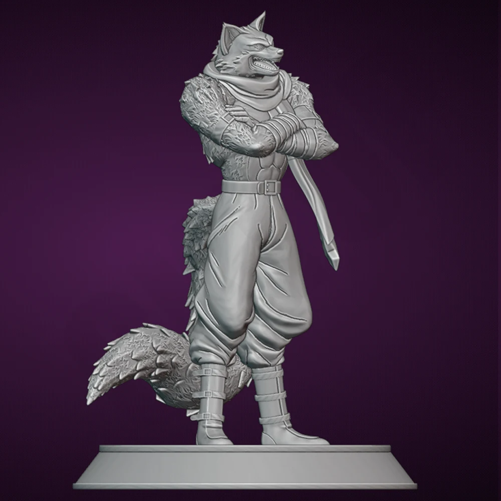 1/24 3d Print Model Kit Bergamo Wolf Resin Figure Model Kit Unassembled DIY Miniature Reduction Statue Unpainted Kit Toys