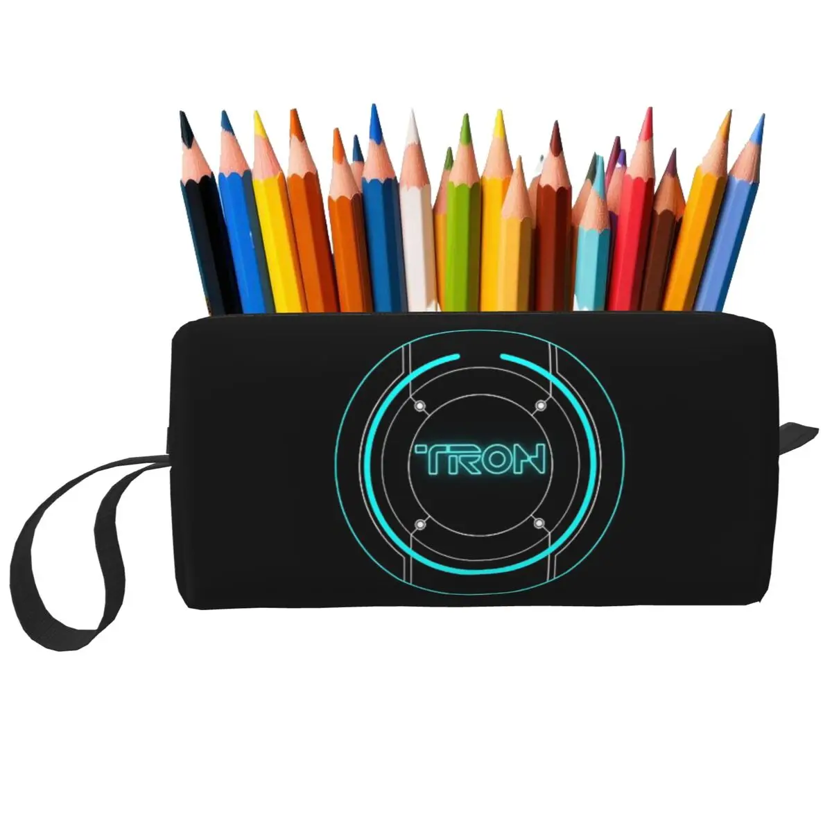 Estuche para lápices inspirado en Tron Legacy para niño y niña, caja para bolígrafos, bolsa para lápices, suministros de papelería, bolsa de cosméticos para mujer
