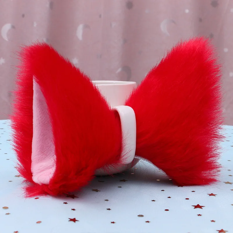Vrouwen Lady Cat Fox Maid Pluche Oor Haar Clip Props Bands Anime Cosplay Kostuum Halloween Kerst