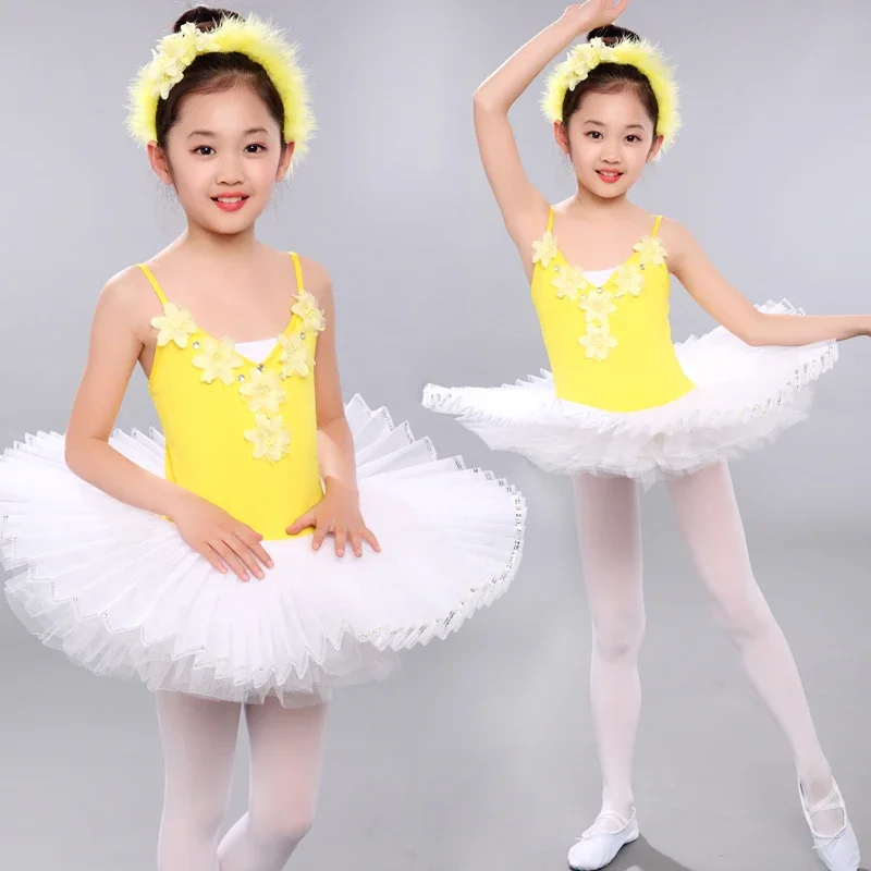 

New Children Ballet Dance Costume Sequin Swan Lake Tutu Dress Classical Ballet Tutu Girls Dancewear Ballet Clothing for Girls