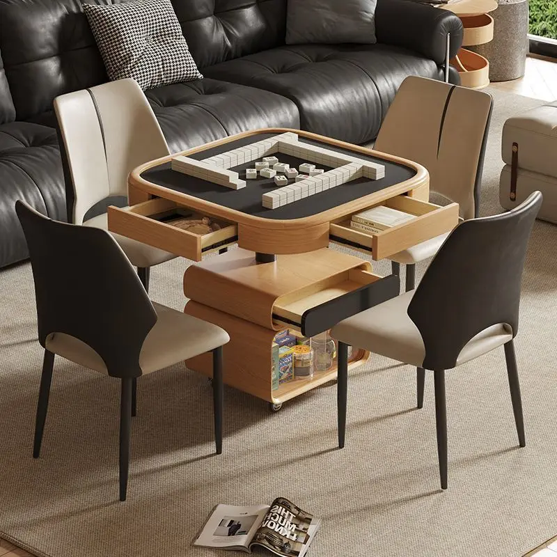 

Solid wood coffee table dining table dual-purpose small apartment living room Japanese log wind lifting mobile multi-function