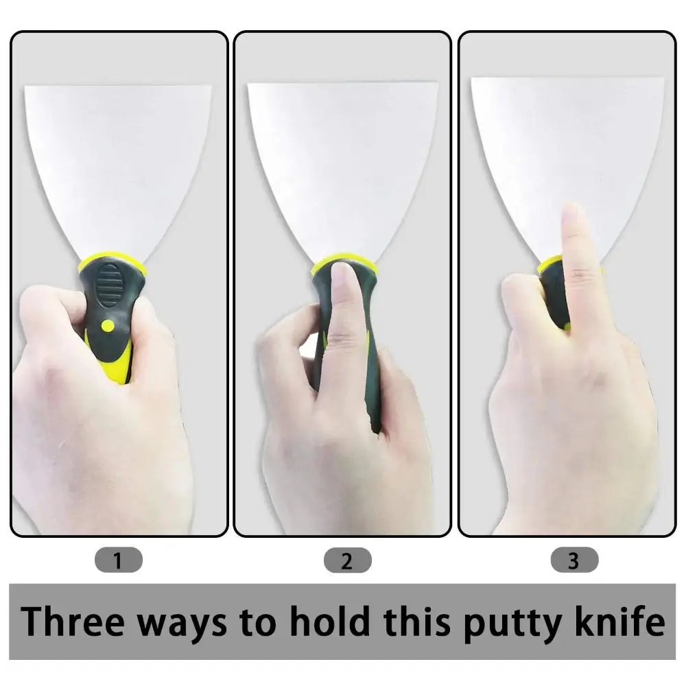 

Портативный шпатель для очистки и выравнивания, скребок для шпатлевки с пластиковой ручкой, лопатка для штукатурки, шпатель из нержавеющей стали для гипсокартона