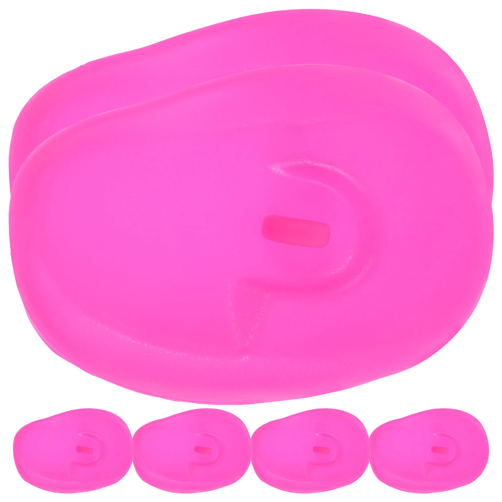 

6 pcs Pink Silicone Earmuffs Hair Dye Covers for Hairdressing Tools Reusable Washable Ear Protectors Salon Home Use