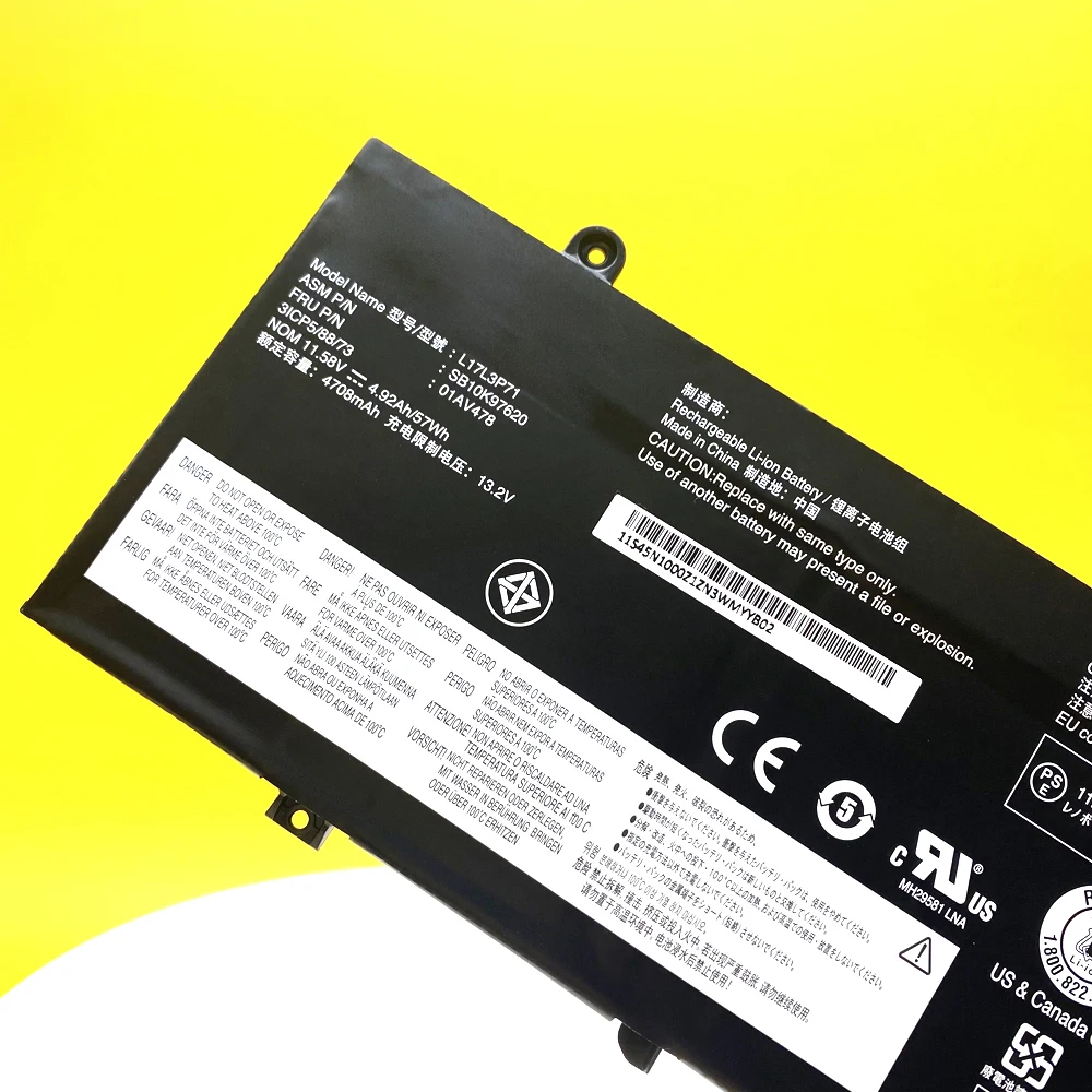 Nowa oryginalna bateria do laptopa Lenovo ThinkPad T480S serii 01AV478 SB10K97620 01AV479 01AV480 L17L3P71 L17M3P71 L17S3P71