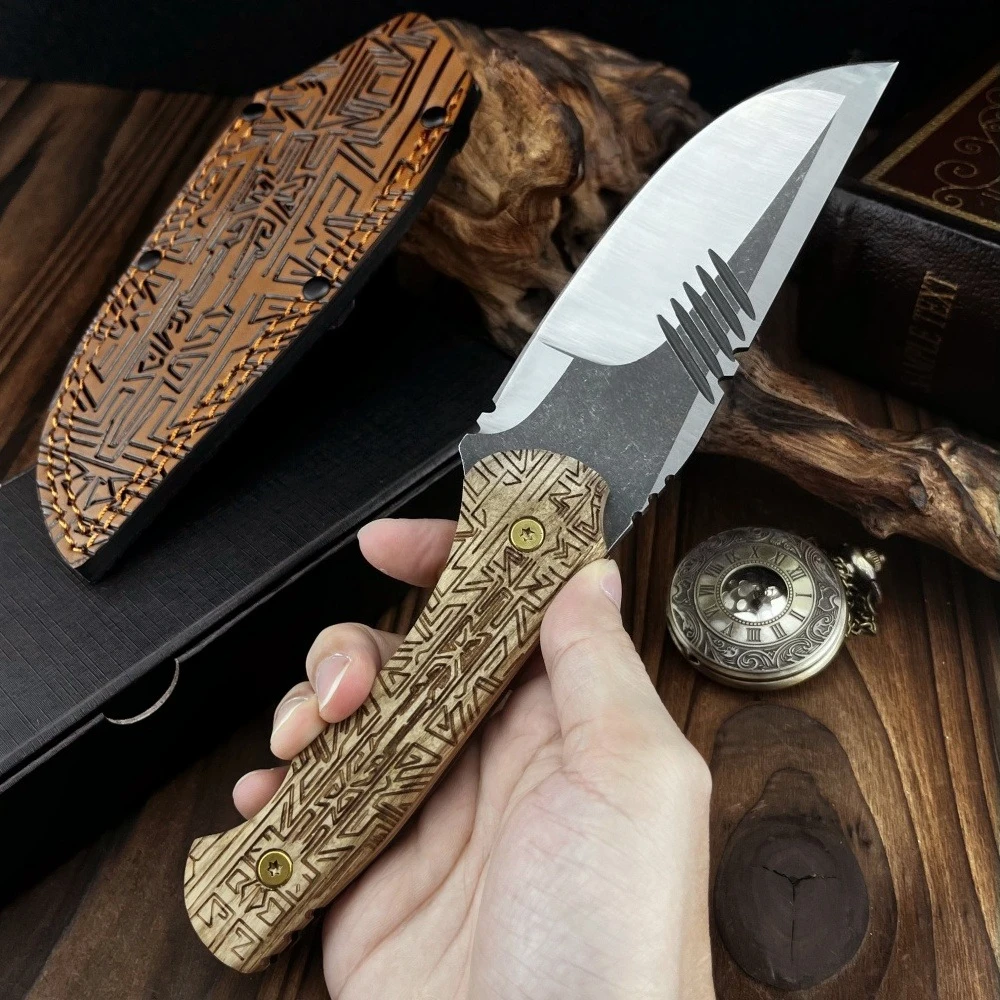 Coltello tattico a lama fissa serie RS 8Cr13Mov Acciaio G10 Maniglia Multitool Coltello da caccia da campeggio di sopravvivenza militare all'aperto