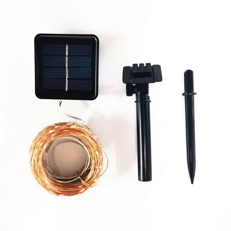 LED Solar Koperdraad String Light Outdoor Tuin Bruiloft Fairy Lamp Decoratief Licht