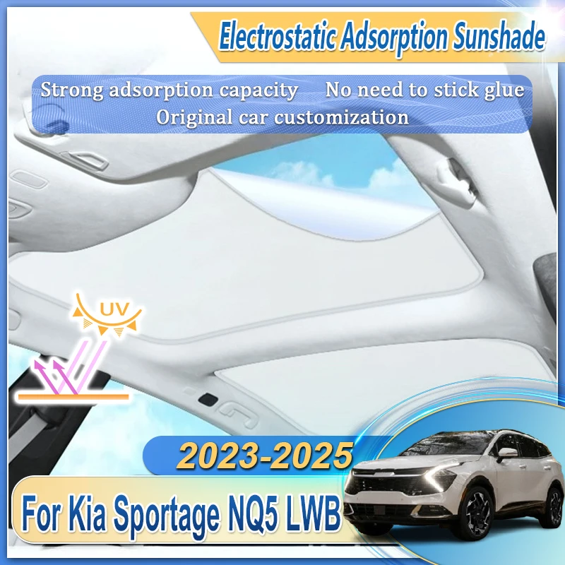 

Car Sunroof Sunshade Skylight Fit For Kia Sportage NQ5 MK5 LWB 2023 2024 2025 Electrostatic Adsorption Shading Auto Accessories