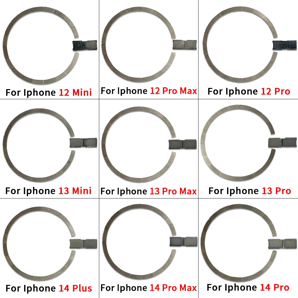 Good quality Magsafe Magnetic Metal Ring For Iphone 12 13 14 ProMax Mini Plus Back Housing Glass Wireless Charging Magnet Repair