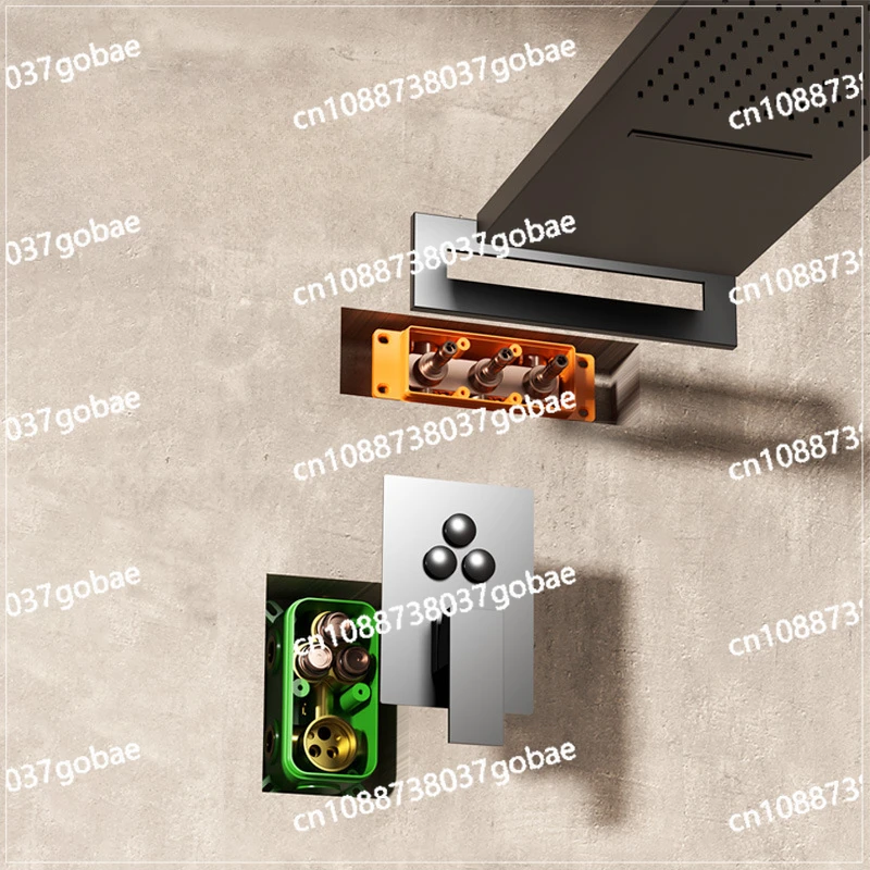 Hot Melt Concealed Shower Set Embedded Into The Wall Type Water Nozzle Concealed Shower Full Set