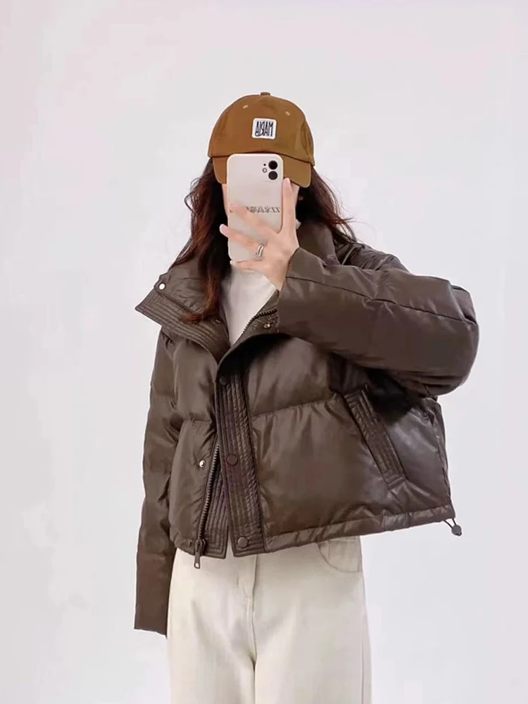 Рисунок 4 - Женская короткая парка из ПУ кожи