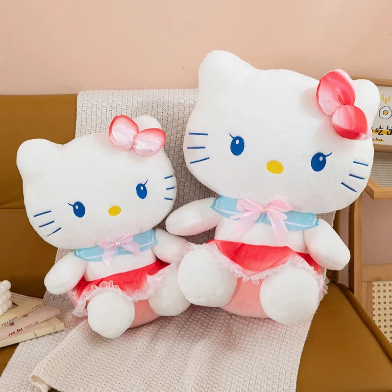 

Sanrio Hello Kitty Sailor Uniform Plush Doll Stuffed Animal Kawaii Toy New Year Birthday Gift Wholesale Export for Girls Kids