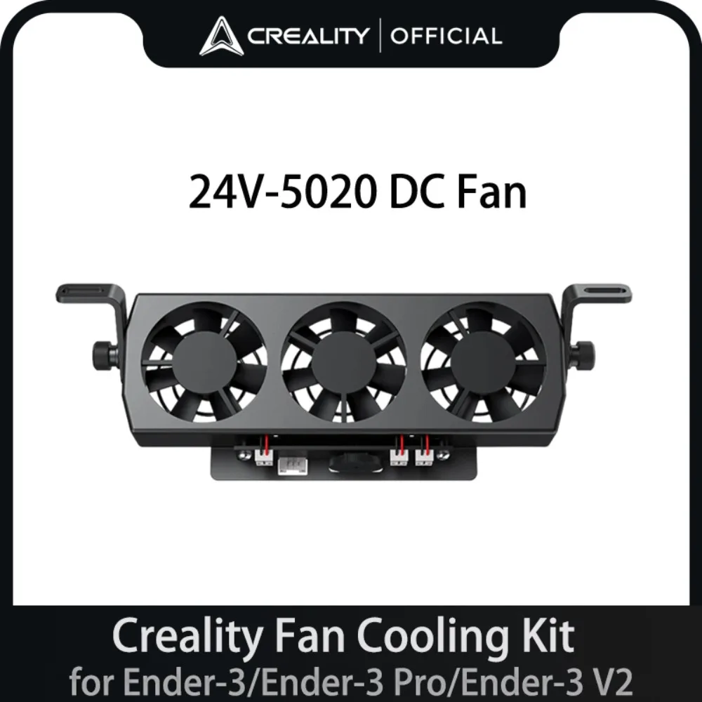 Creality Official Fan Cooling Kit for Ender-3/Ender-3 Pro//Ender-3 V2 24V-5020 DC Fan Fast Heat Dissipation 3D Printer Parts