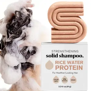 Sabun Batang Sampo Beras Sabun Air Beras Organik Alami Batang Sampo untuk Pertumbuhan Rambut Batang Kondisioner untuk Memperkuat Rambut 8 sampo mini penjualan terbaik - №