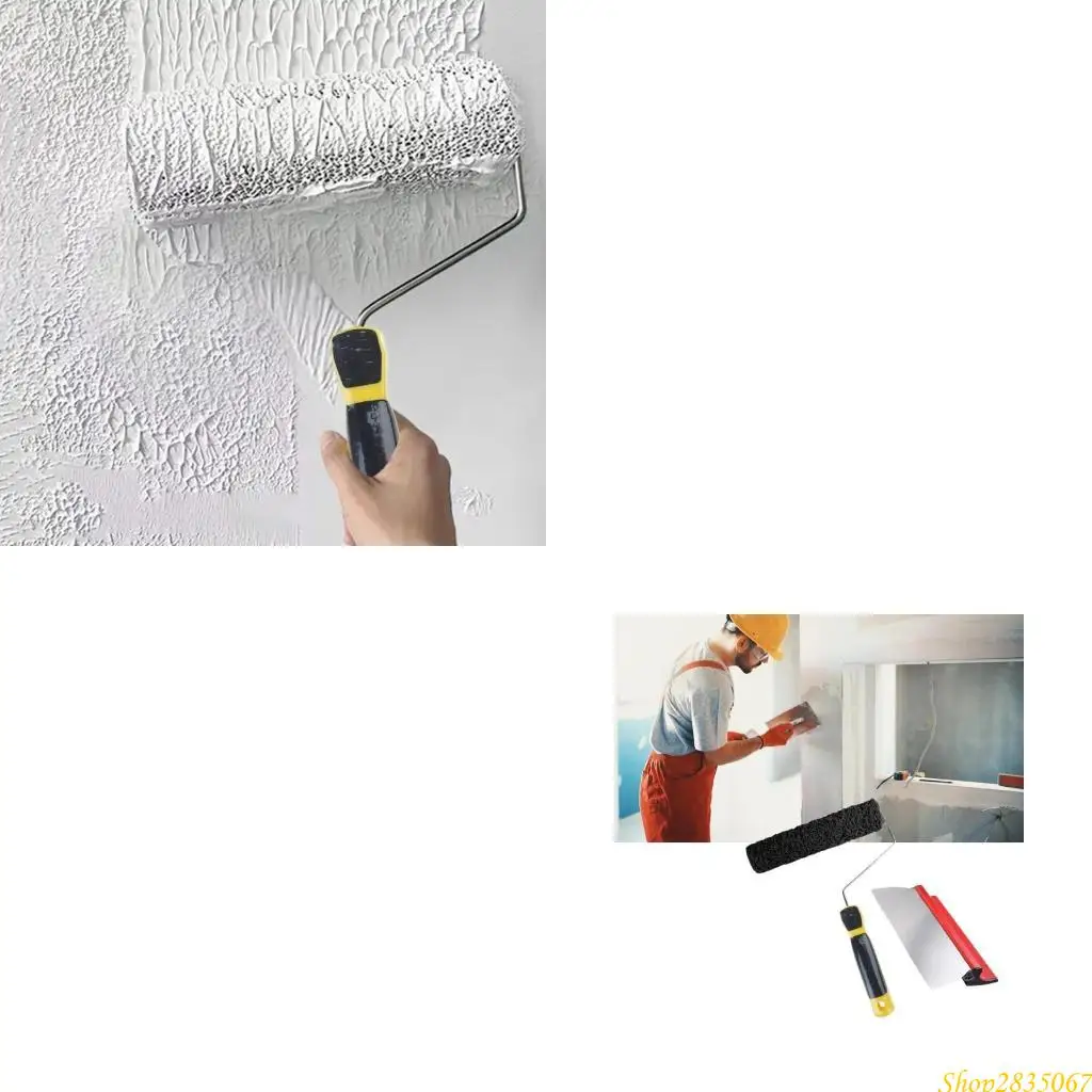 

Uprgades Plaster Application Roller with Handle Efficient Plaster Spreading Roller Steel for Smooth Putty Distribution 831F
