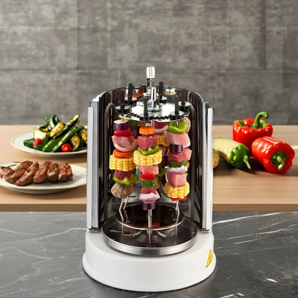 

10 pieces of Commercial Aluminium Electric Bbq Grills & Griddles Vertical Rotation Barbecue with Pot