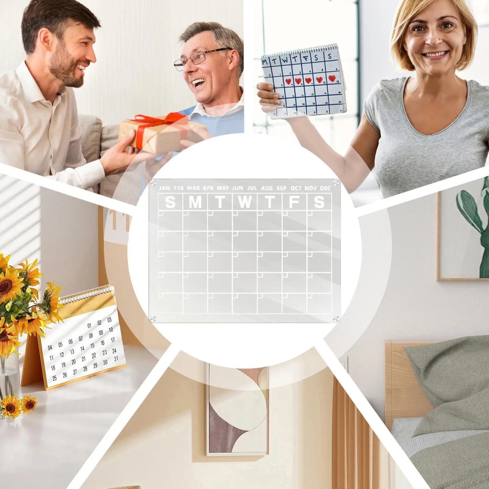 Acrylic Calendar For Fridge Dry Erase Fridge Calendar Magnet Clear Board Schedule Whiteboard With 6 Markers For Refrigerator