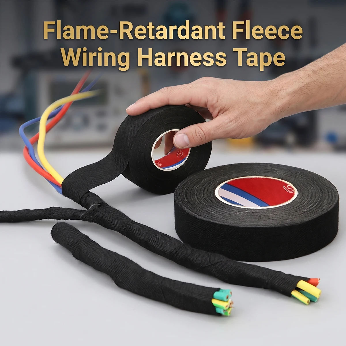 5/10/20 Rolls Car Wiring Harness Tape Insulating Adhesive Tape Heat‑Resistant Automotive Electrical Wire Loom Tape Wholesale