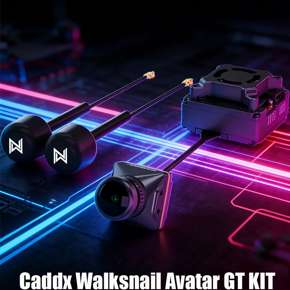 

Caddx Walksnail Avatar GT KIT 1080P 100fps Max 2W VTX Gyroflow Dual Antennas Night Vision Long Range