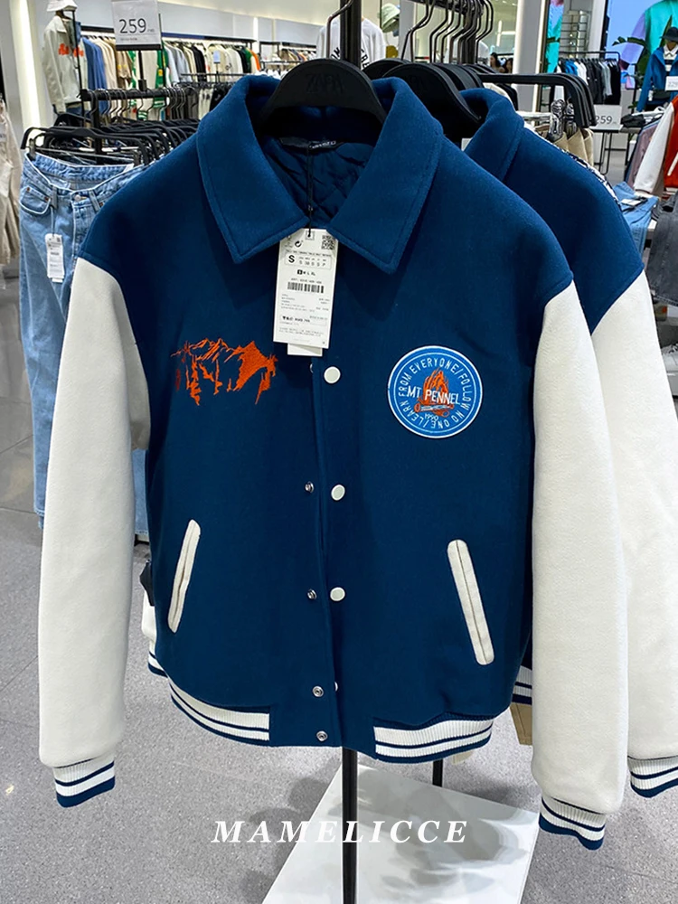 MAMELICCE Chaqueta bordada vin - Varsity Jacket Wool reseña y precio