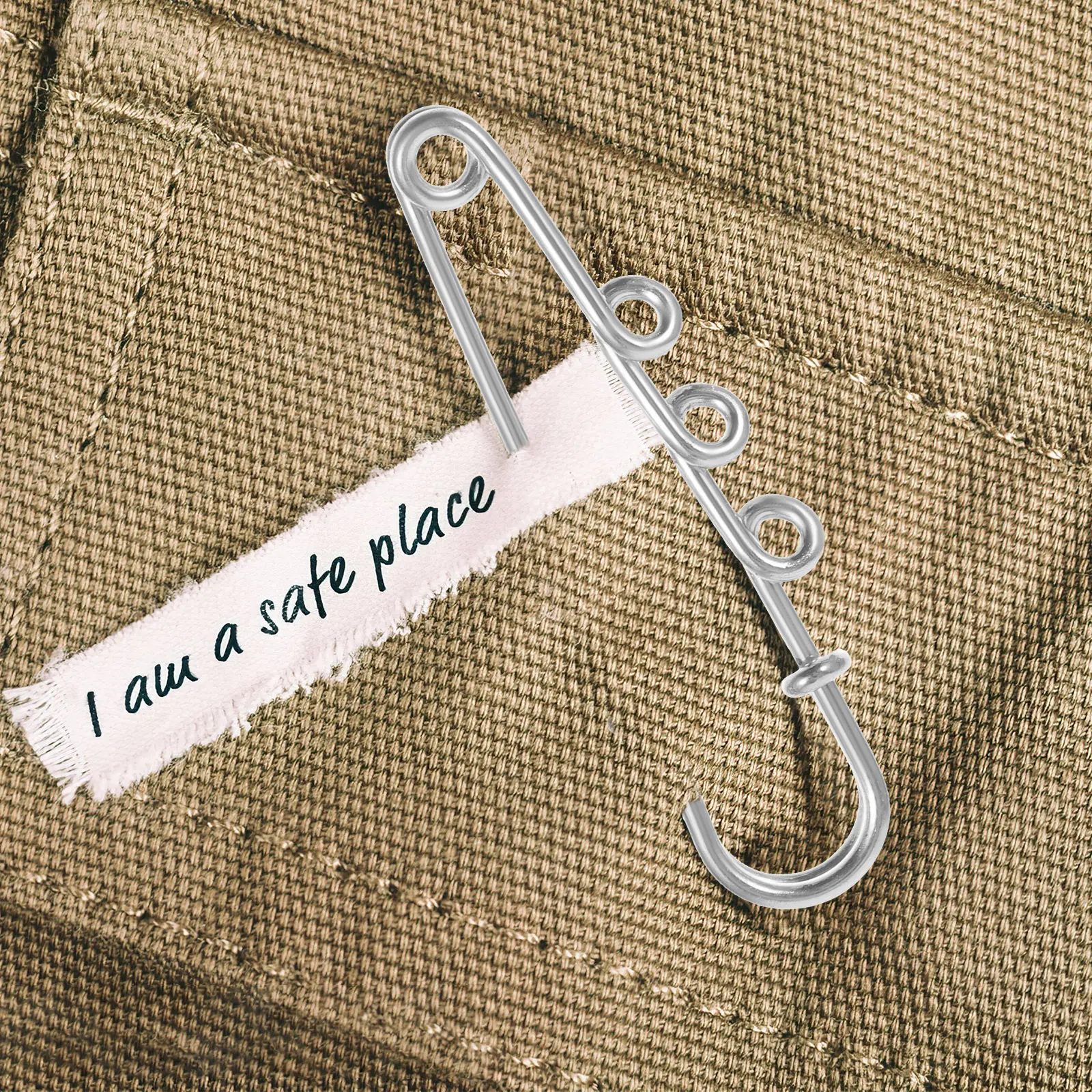 

50Pcs Exquisite Safety Pins with Holes Heavy Duty DIY Brooch Pins for Sweaters Scarves Blankets Crafts Clothing Fixing