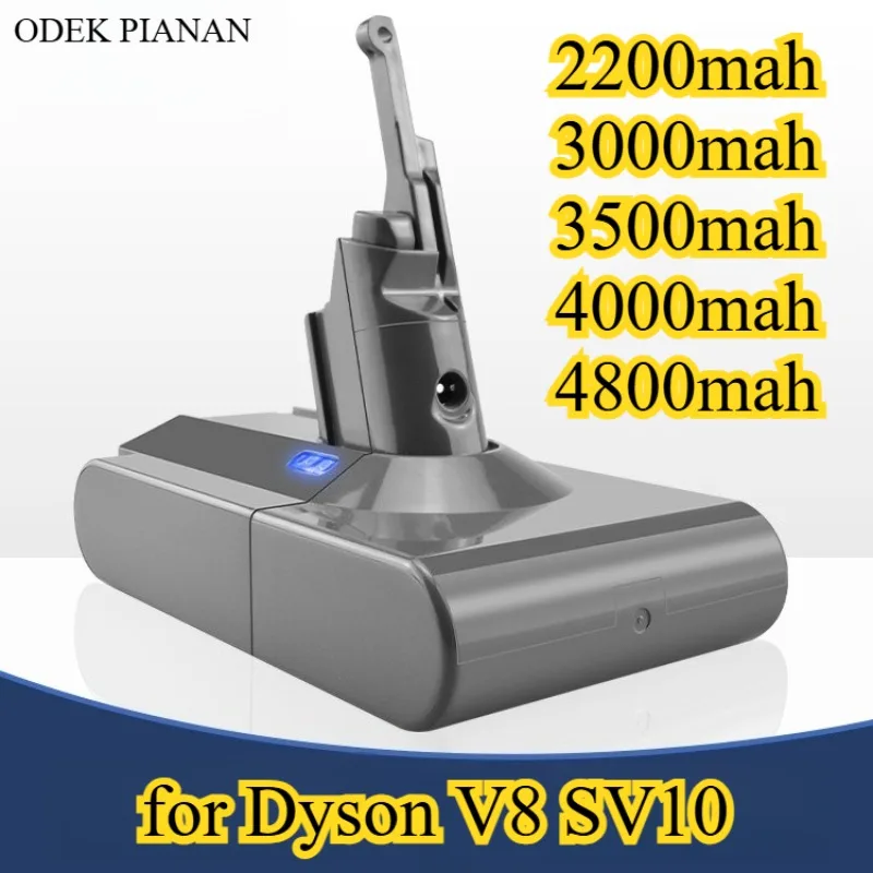 4800mAh High Capacity Replacement Battery for Dyson V8 SV10 Cordless Vacuum Cleaner Extended Run Time Li-ion Battery Pack