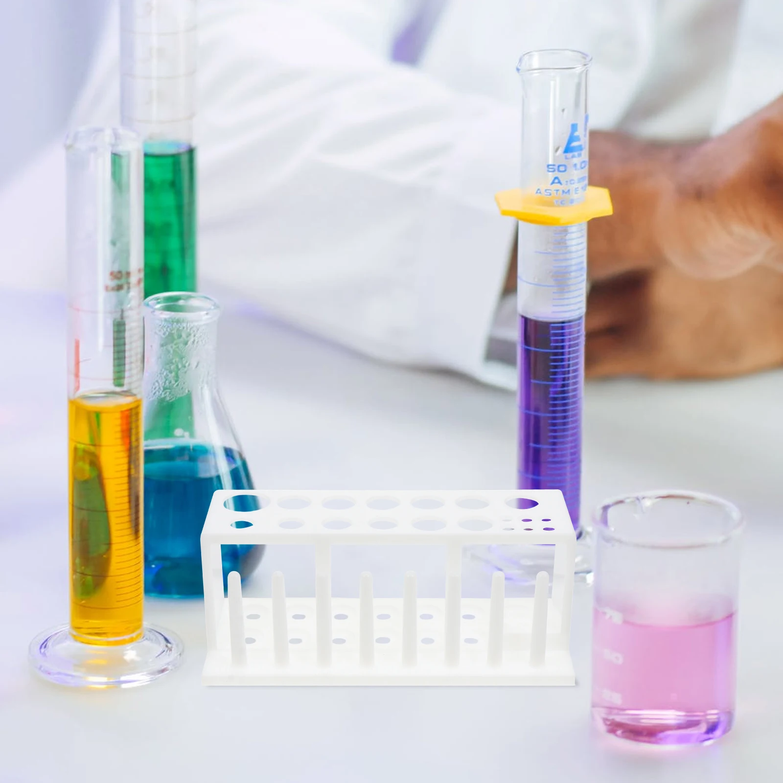 

Plastic Test Rack Test Tube Rack Safe Material Experiment Laboratory St Storage Shelf Holder Chemical Tube