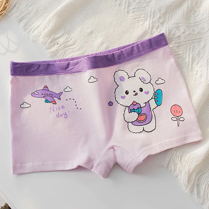 4 Stück weiche, antibakterielle Baumwoll-Slips für Kinder und Mädchen, Höschen mit Erdbeer-Print, atmungsaktive Unterwäsche für Kinder von 3–16 Jahren – Detail 5