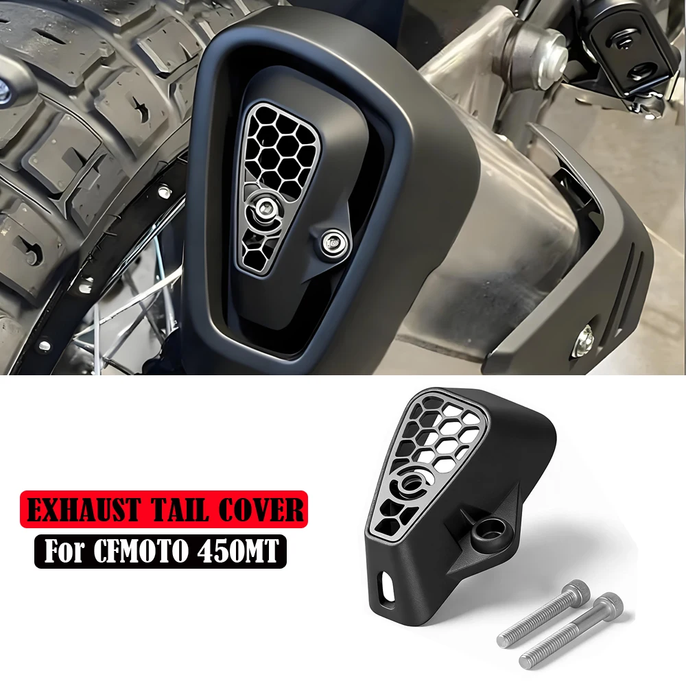 

Детали для модификации мотоцикла, выхлопной капот, крышка для рассеивания тепла для CFMOTO 450mt 450MT 450 MT, серебристый и черный ﻿