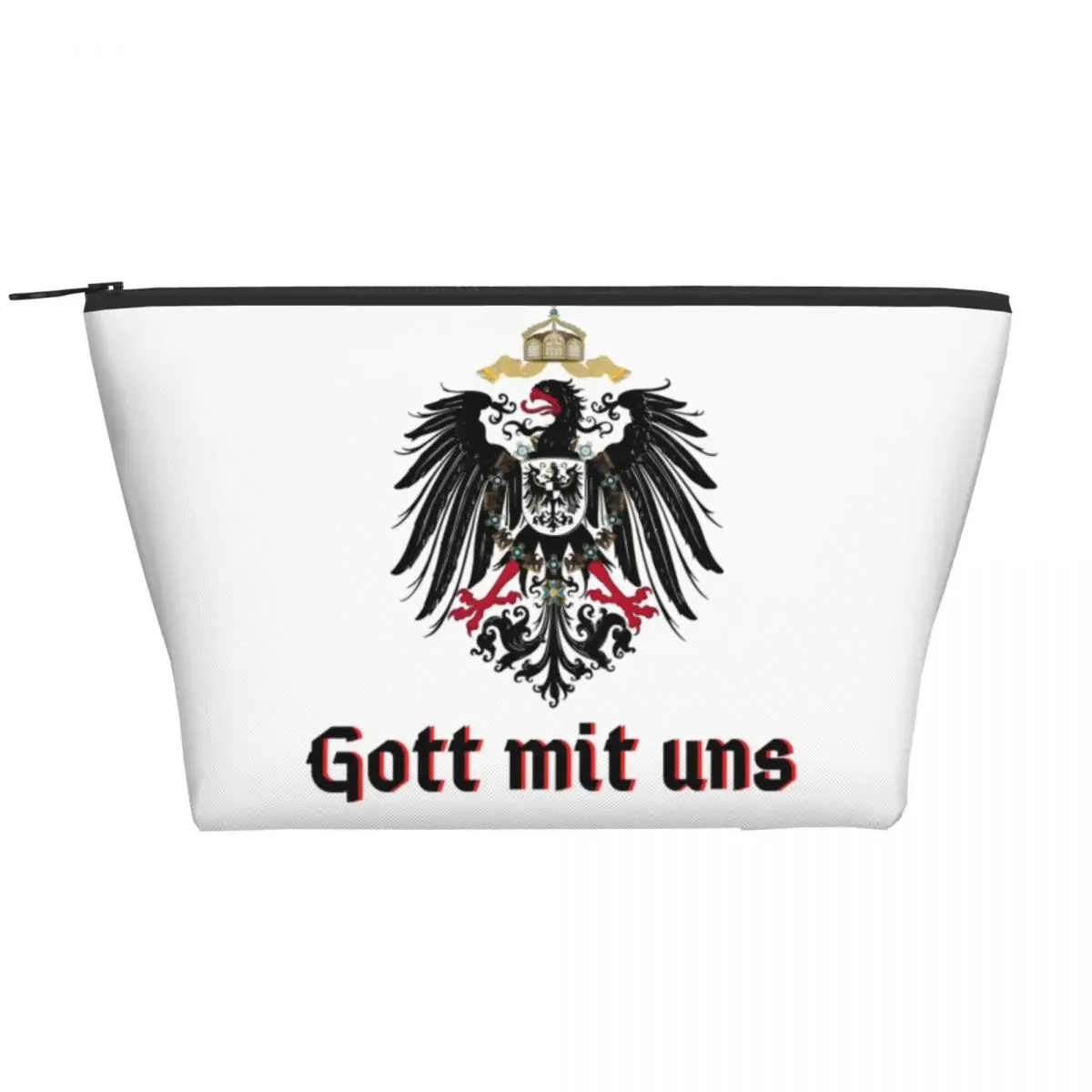 God With Us Cosmetic Bag Women Large Capacity Coat Of Arms Of The German Empire Flag Makeup Case Beauty Storage Toiletry Bags