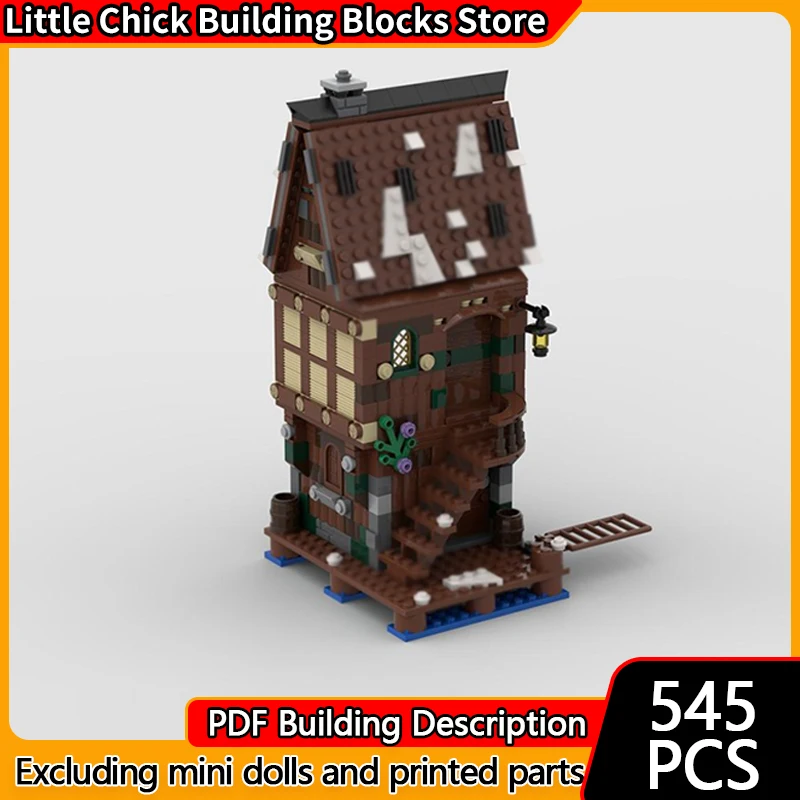 

Medieval Castle Model MOC Building Bricks Lakeside Residence House Modular Technology Children Holiday Gifts Assemble Toys Suit