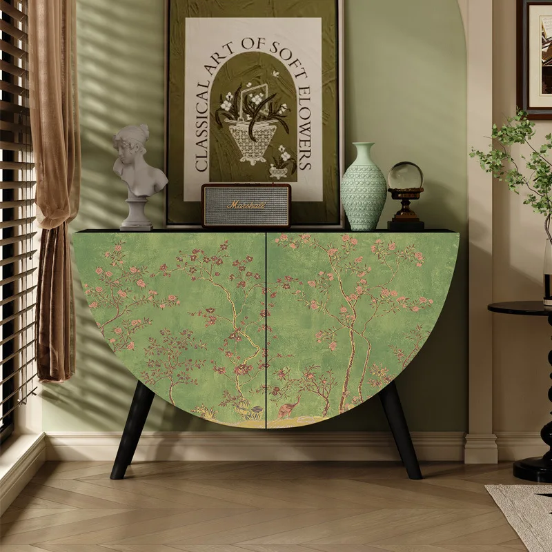 

semicircular entrance cabinet, living room storage side cabinet, household living room storage cabinet, home storage cabinet