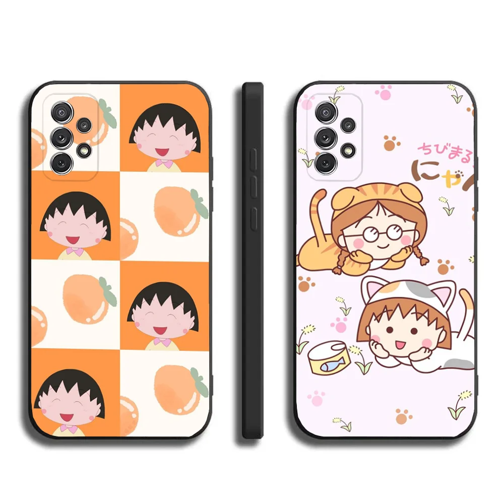 Catoon C-Chibi M-Maruko-C-Chan Phone Case For Samsung Galaxy A20,A21s,A22,A31,A32,A52,A53,A72,73,A80,A91Soft Black Cover