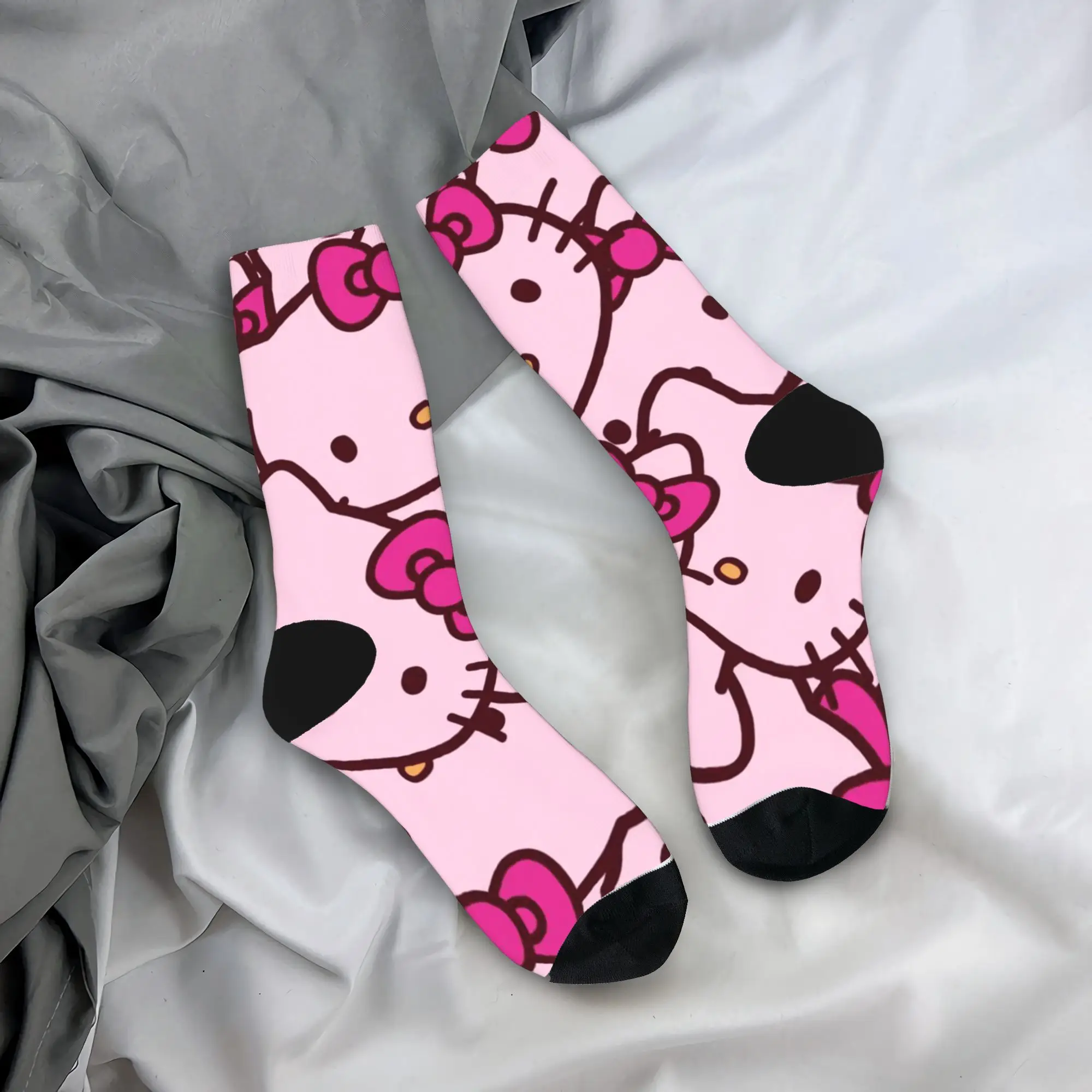 

Hellos Kittys Socks Design Stockings Anti Bacterial Couple Socks Comfortable Autumn Gothic Outdoor Socks