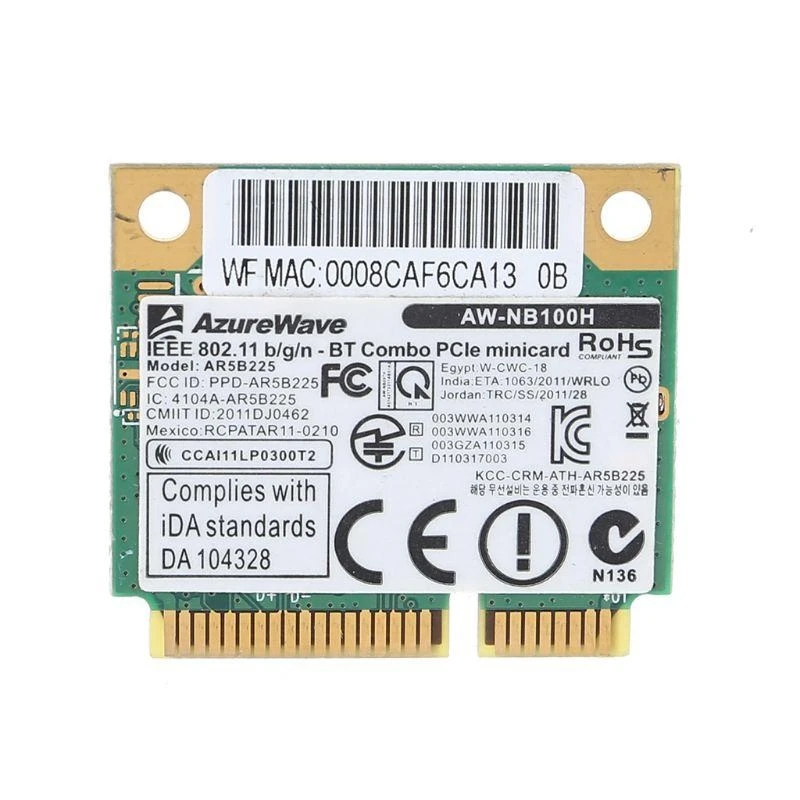 

BT4.0 PCIE Wlan Wireless Wifi Card Adapter AW-NB097H AW-NB126H AR9485 AR5B225