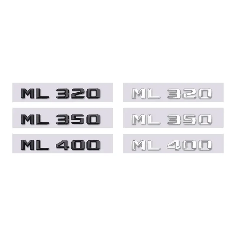 ML320 ML350 ML400 letter logo car stickers for mercedes benz ML class w253 refit rear boot displacement number decal trunk label