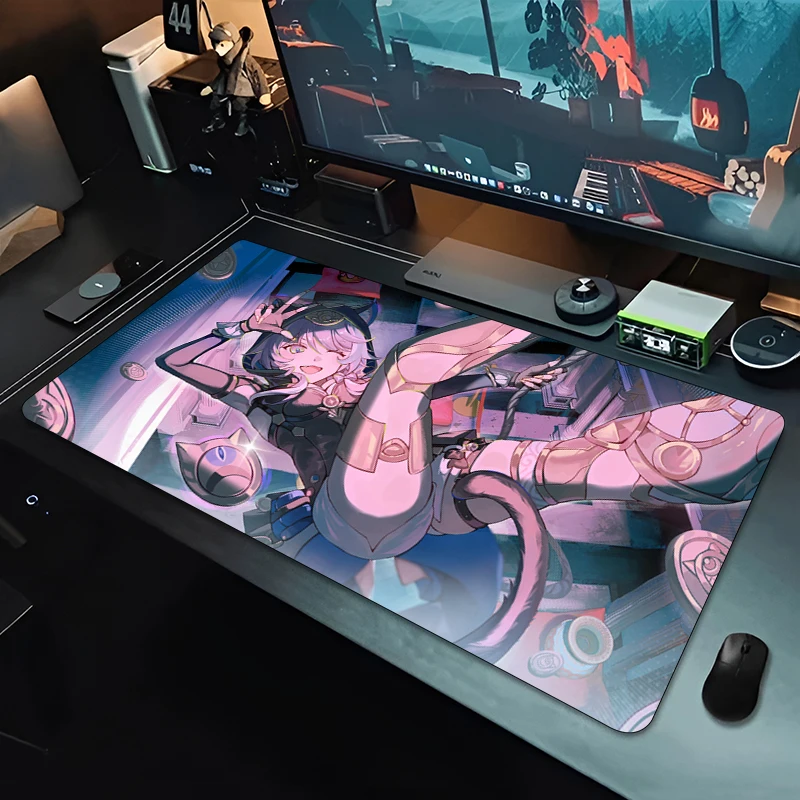 Honkai ستار السكك الحديدية تشفير ماوس الوسادة كبيرة الرياضة الإلكترونية لعبة لاعب ماوس الوسادة لوحة مفاتيح الكمبيوتر المحمول وسادة سجادة ضد الإنزلاق كوستر PC السجاد ماوس الوسادة