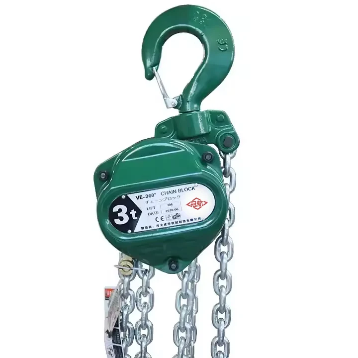 

VE Type 3 Ton Hand Chain Hoist With 360 Degree Rotation Manual Power Steel Material G80 Chain Lifting Tool For Ports