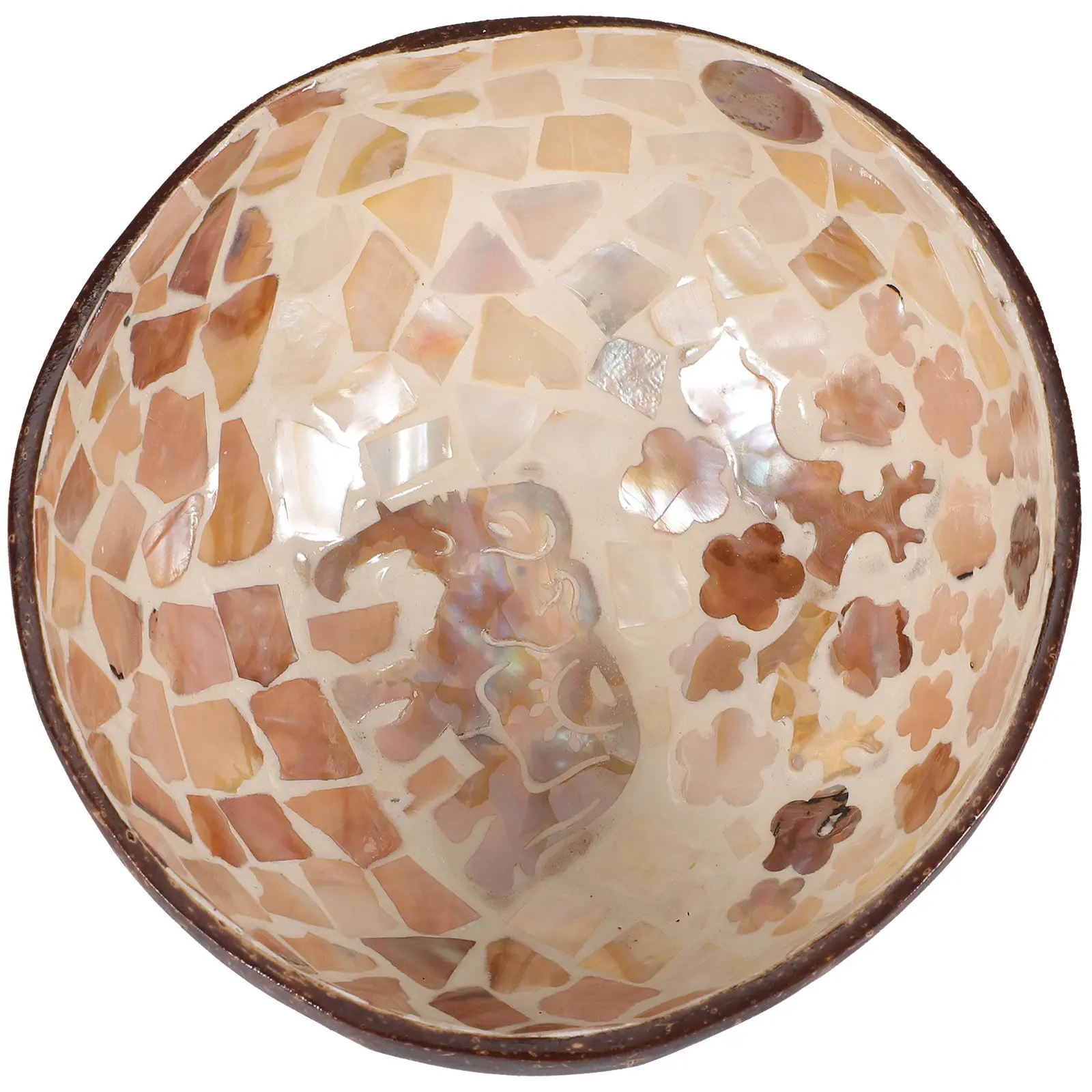 Coconuts Shell Bowl Natural Color Multipurpose Decorative Salad Food Storage Container Key Tray Home Decoration