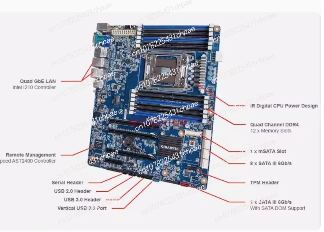 MU70-SU0 X99 Server Main Board C612 E5-2678V3 2683V4 Four Network Interface Card 2699 ES