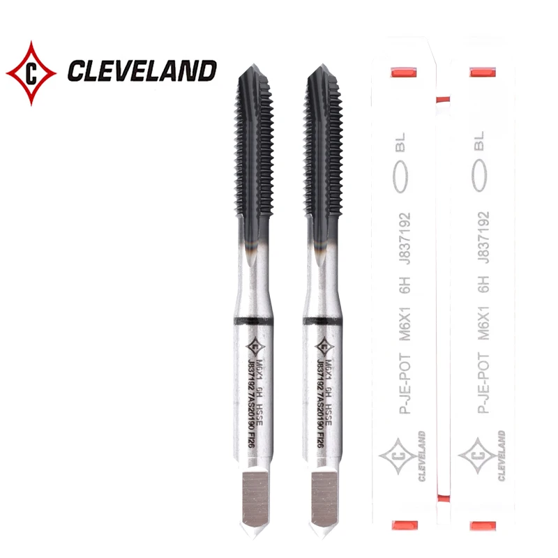 

CLEVELAND HSSE-M35 With JP Coating Spiral Pointed Tap M2 M2.5 M3 M4 M5 M6 M8 M10 M12 M14 M16 Machine Screw Thread Taps For Steel