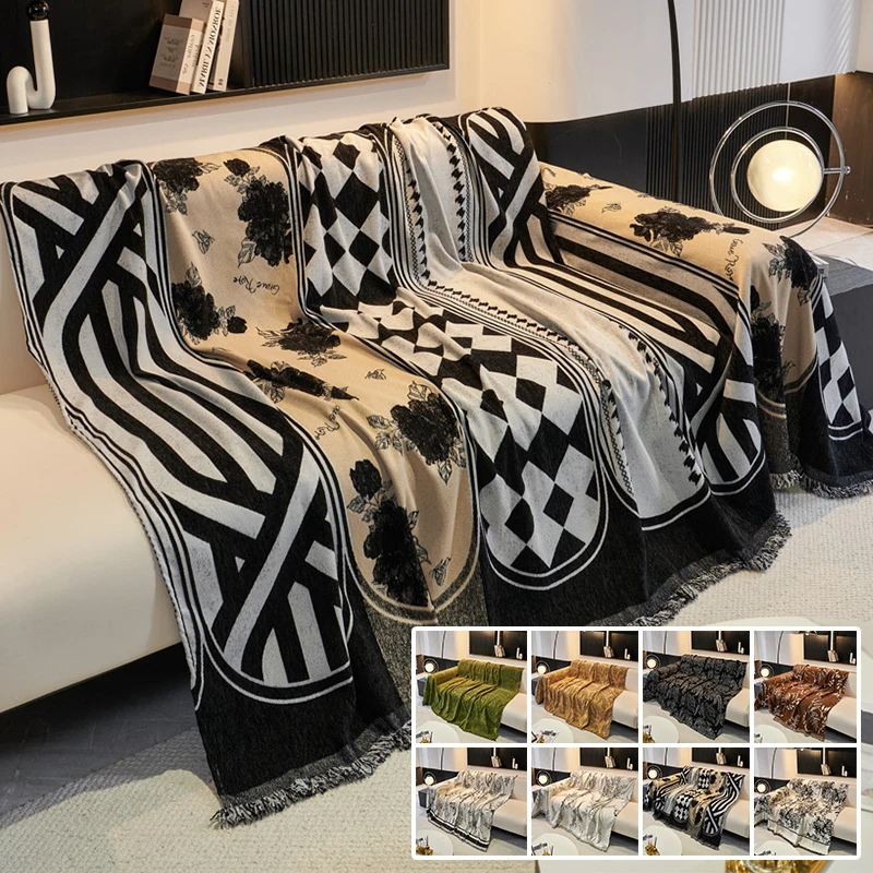 

Yarndyed Sofa Cover Thicken Washable Sofa Towel for 3 Cushion Couch Sofa, Sectional Sofa Protector for Living Room Pet Friendly