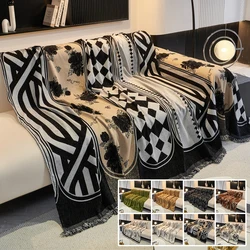 Yarndyed Sofa Cover Thicken Washable Sofa Towel for 3 Cushion Couch Sofa, Sectional Sofa Protector for Living Room Pet Friendly