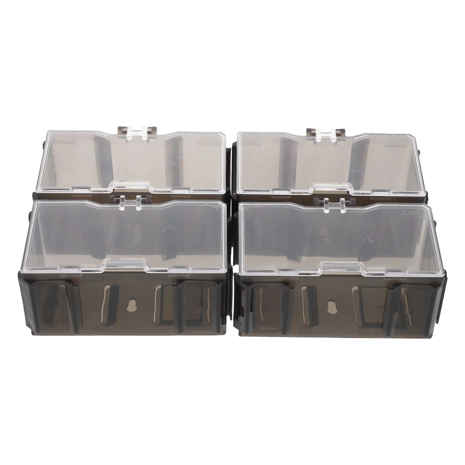 

4Pcs Storage Box for Collectibles Display Case with Stackable Design Bead Organizer Small Display Case for Home Office