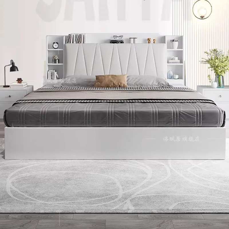 

Современная безопасная кровать с деревянным каркасом, двуспальная, в европейском стиле, компактная, с местом для хранения, Letto Matrimoniale, модная мебель