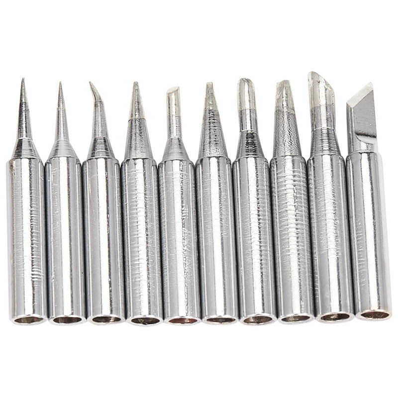 11PC/Lot 900M-T Soldering Iron Tips Welding Tip 900M-T-I/B/K/1.2D/1.6D/2.4D/3.2D/2C/3C/4C Heating elements Soldering Tips
