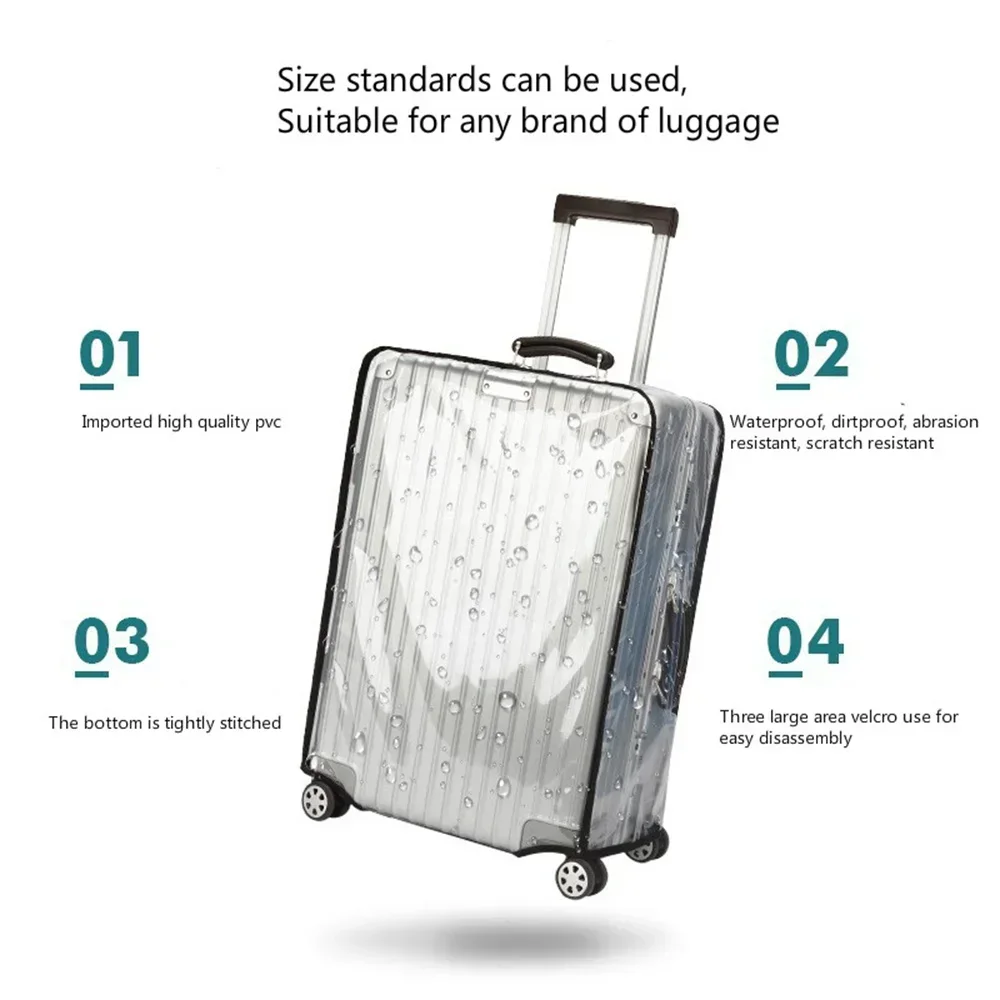 Luggage Protector Cover Travel Accessories Suitcase Waterproof Cover Full Transparent Suitcase Cover Luggage Covers 18-30inch