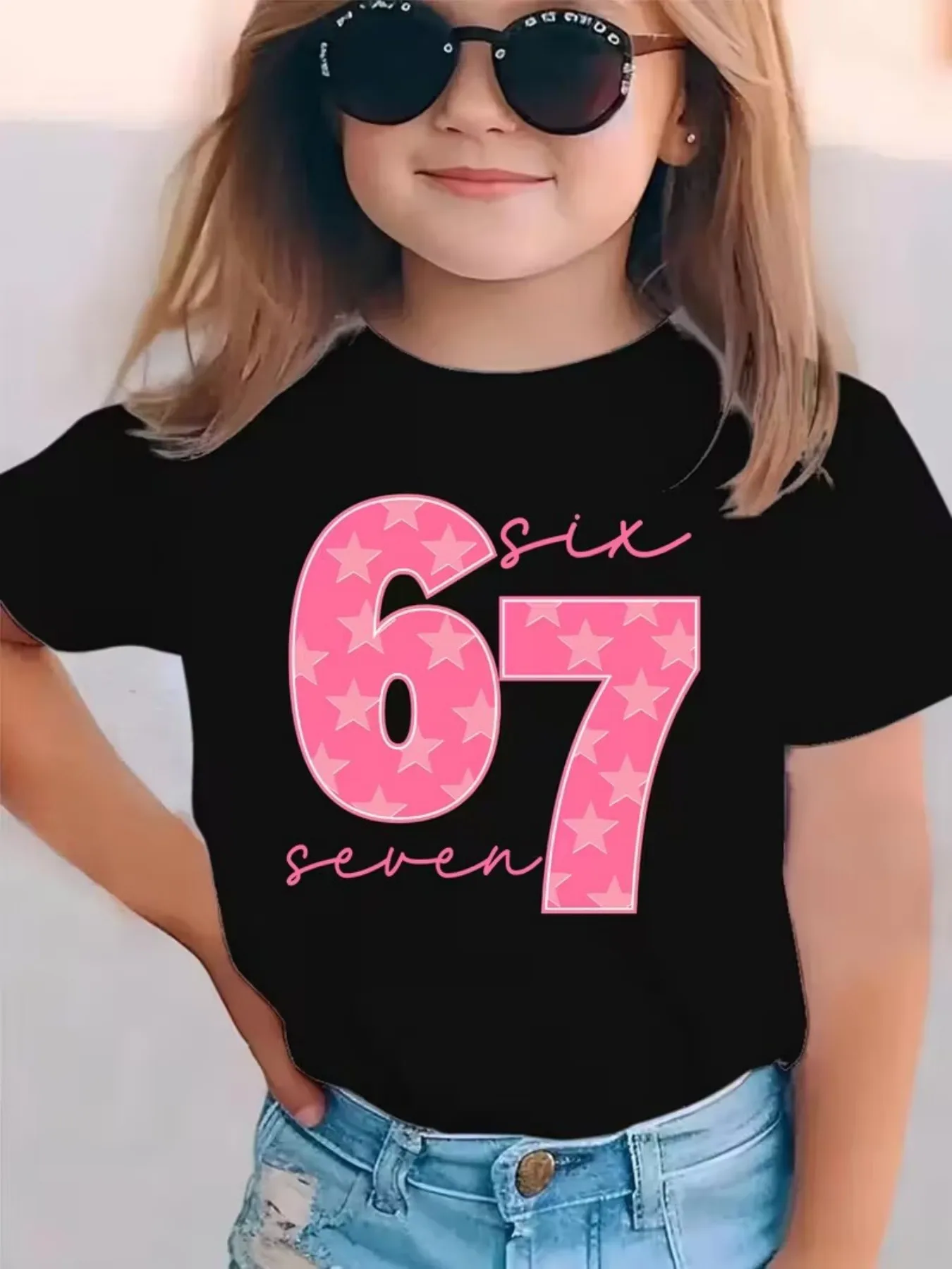 Grappige zes zeven Italiaanse hersenen 67 nummer grafische print T-shirt jongen/meisje zomer korte mouwen kinderen losse comfortabele t-shirt top