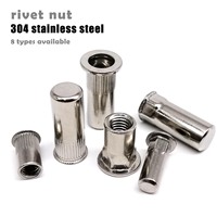 M3 M4 M5 M6 M8 M10 M12 304 A2-70 Stainless Steel Flat Head Small Countersunk Blind Hexagon Hex Rivet Nut Insert Rivnut Nutsert