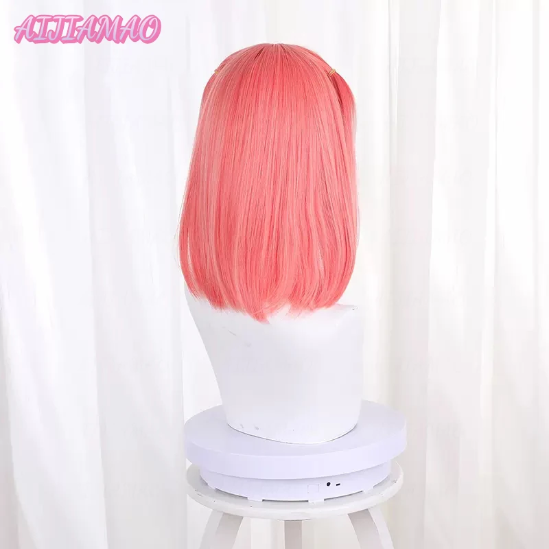 Peruca longa de cosplay com boné menina, cabelo Nakano Nino, festa de Halloween, dramatização, alta qualidade, 38cm