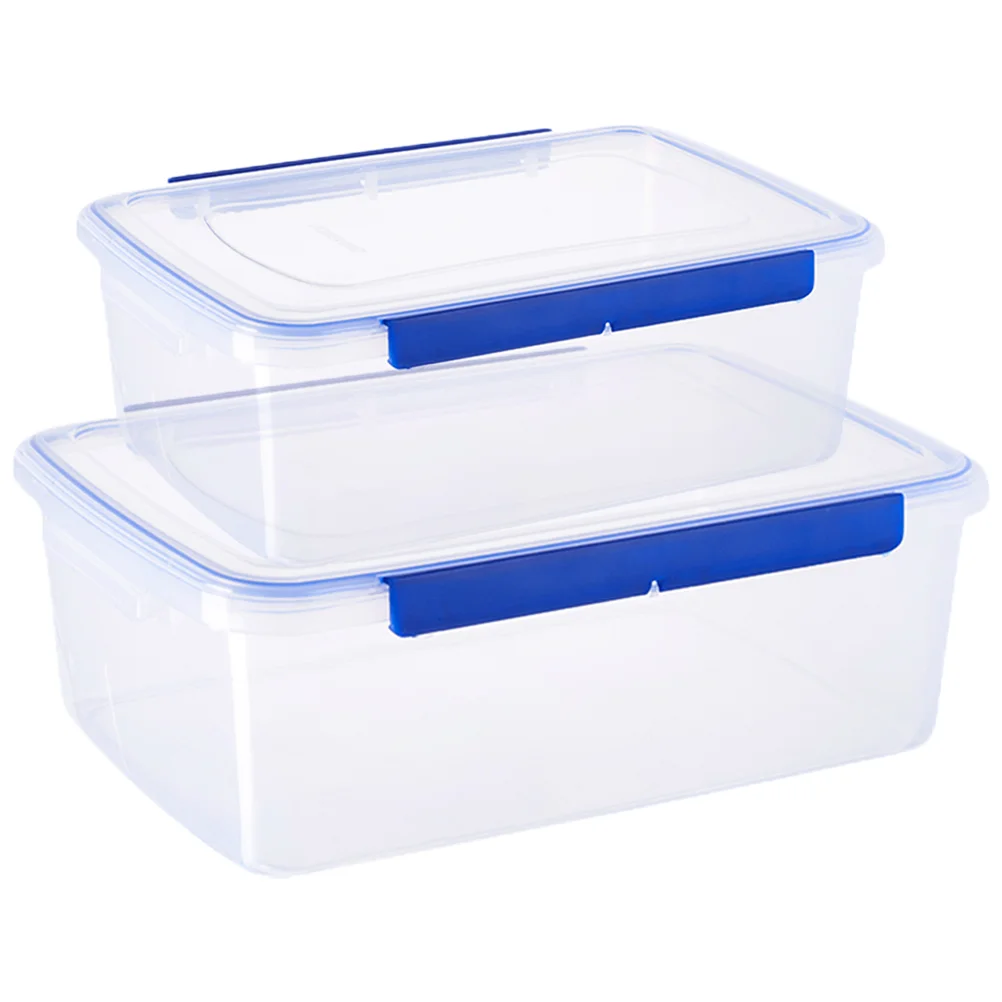 

2 Pcs Microwave Pizza Proofing Basket Dough Fermentation Box Food Containers Compact Bowl Supplies Produce Saver Reusable